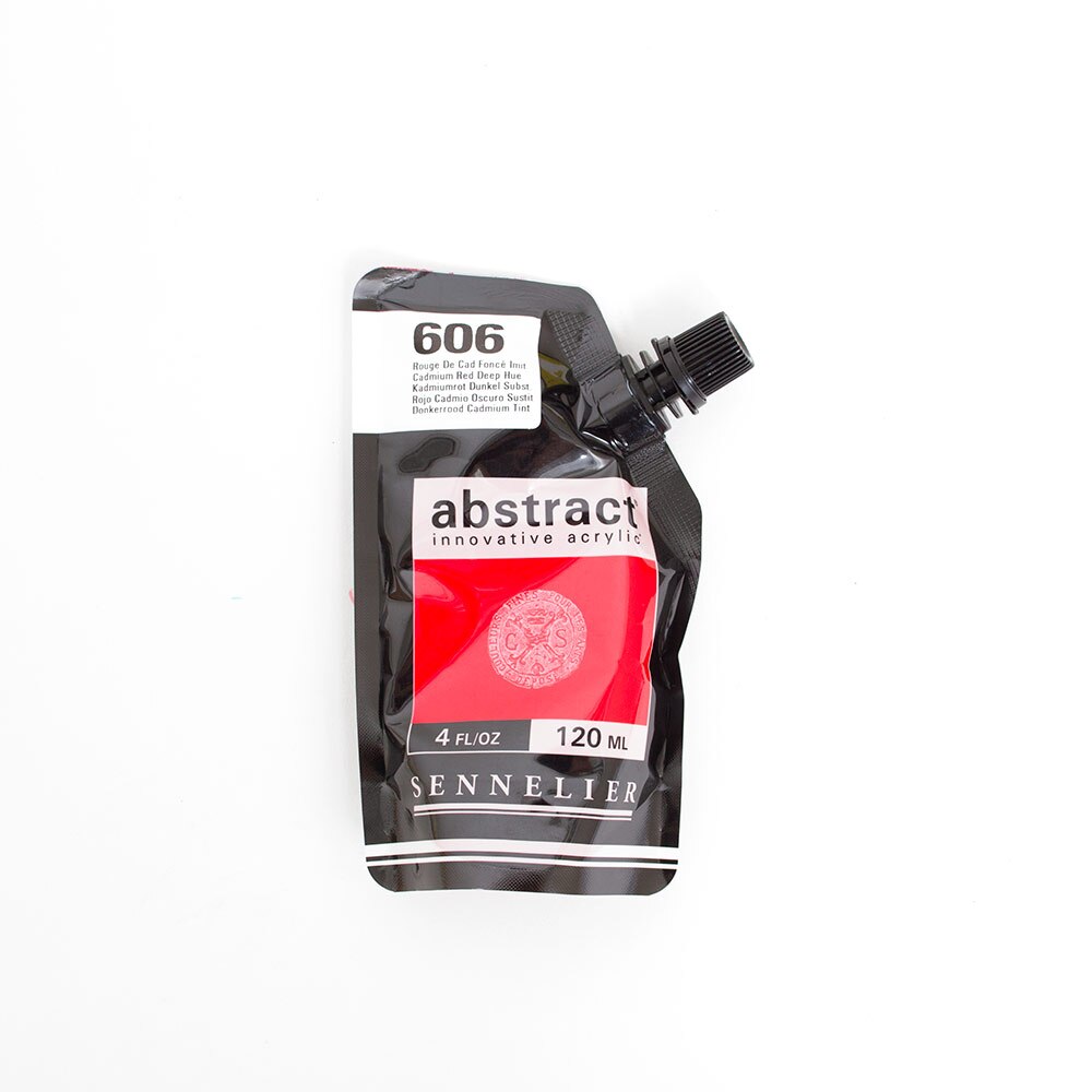 Abstract, Acrylic, Art & School, 120ml, Satin, 242861, Cadmium Red Deep Hue